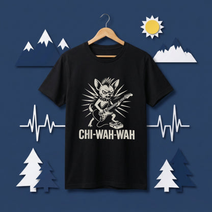 Chi-Wah-Wah チワワ ロック ギター Tシャツ｜犬好き・ロック好き・エレキギター・面白い・かっこいいに人気