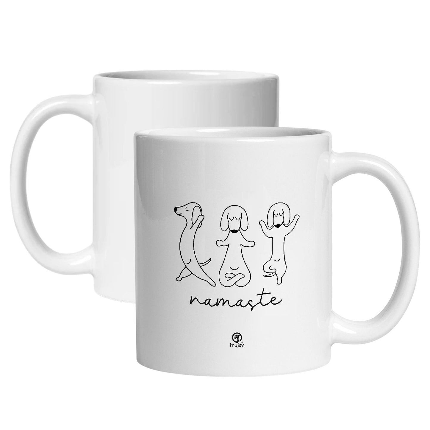 マグカップ 犬イラスト かわいい  Namaste ダックスフンド ヨガ ｜犬好きにおすすめの面白い犬グッズ プレゼントにも最適