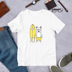犬 tシャツ 犬イラスト フレンチ・ブルドッグ サーフィン×フレブル｜アダルト&キッズサイズ