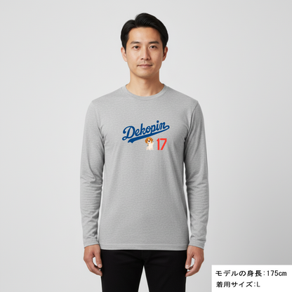 デコピン 犬 ロン t 犬 長袖 t シャツ いぬ  コーイケルホンディエイラスト 大谷 Dekopin2