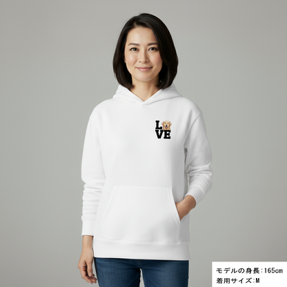 犬 パーカー 犬イラスト いぬ かわいい ゴールデンレトリバー Love-Golden