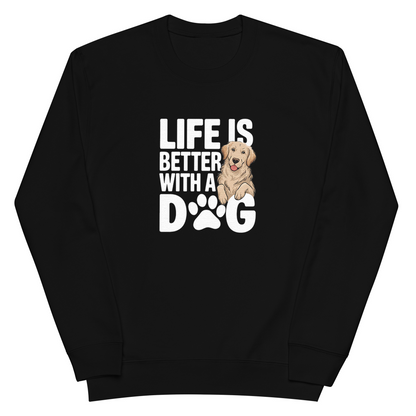 犬 トレーナー いぬ かわいい 犬イラスト ゴールデンレトリバー  Life is better with a Golden