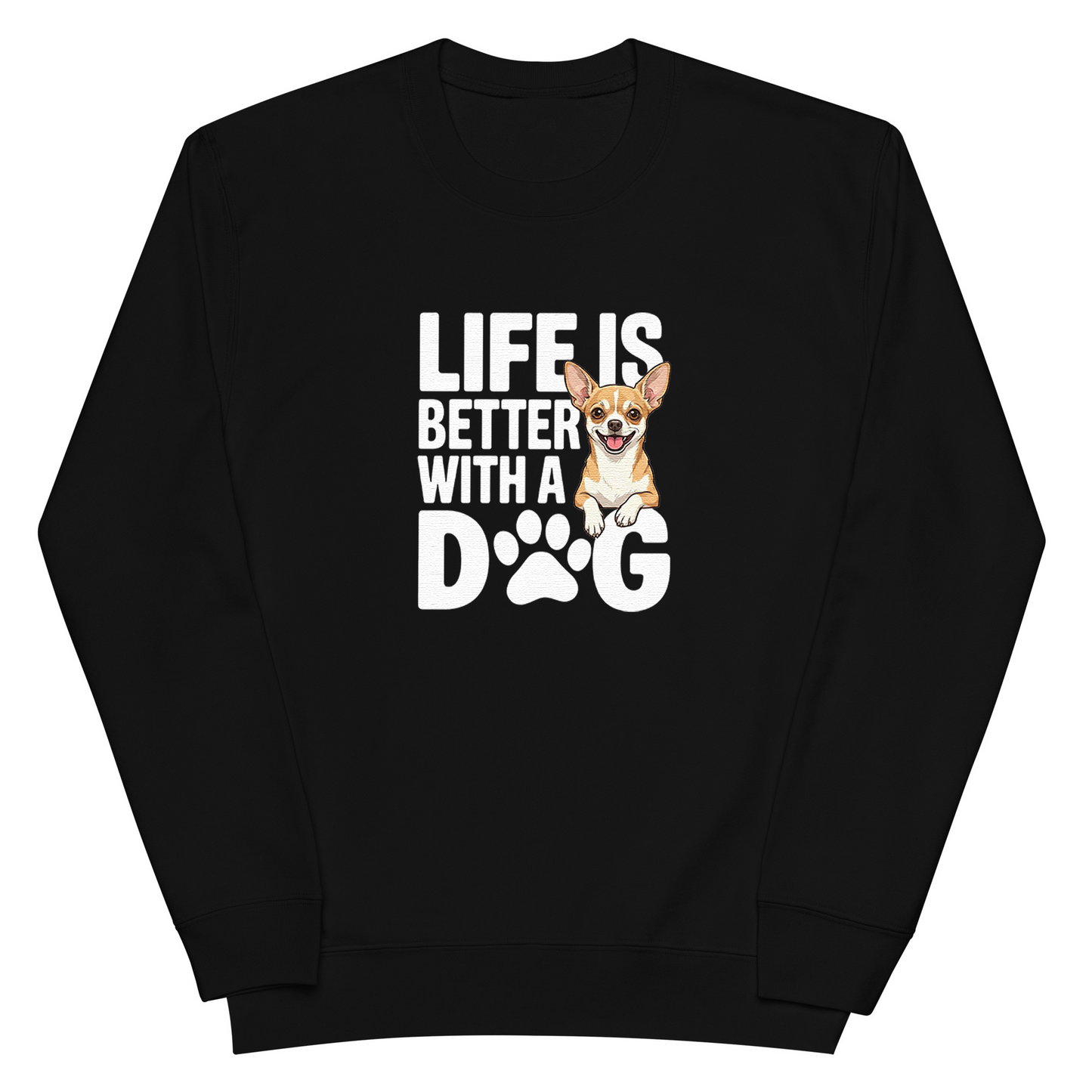 犬 トレーナー いぬ かわいい 犬イラストチワワ  Life is better with a Chiwawa