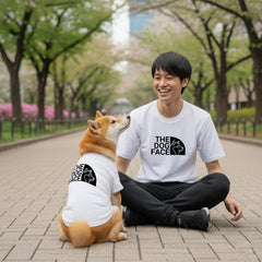 THE DOG FACE 柴犬デザイン 犬用Tシャツ ワンちゃんTシャツ 犬服 柴犬Tシャツ｜綿100%・小型～中型犬