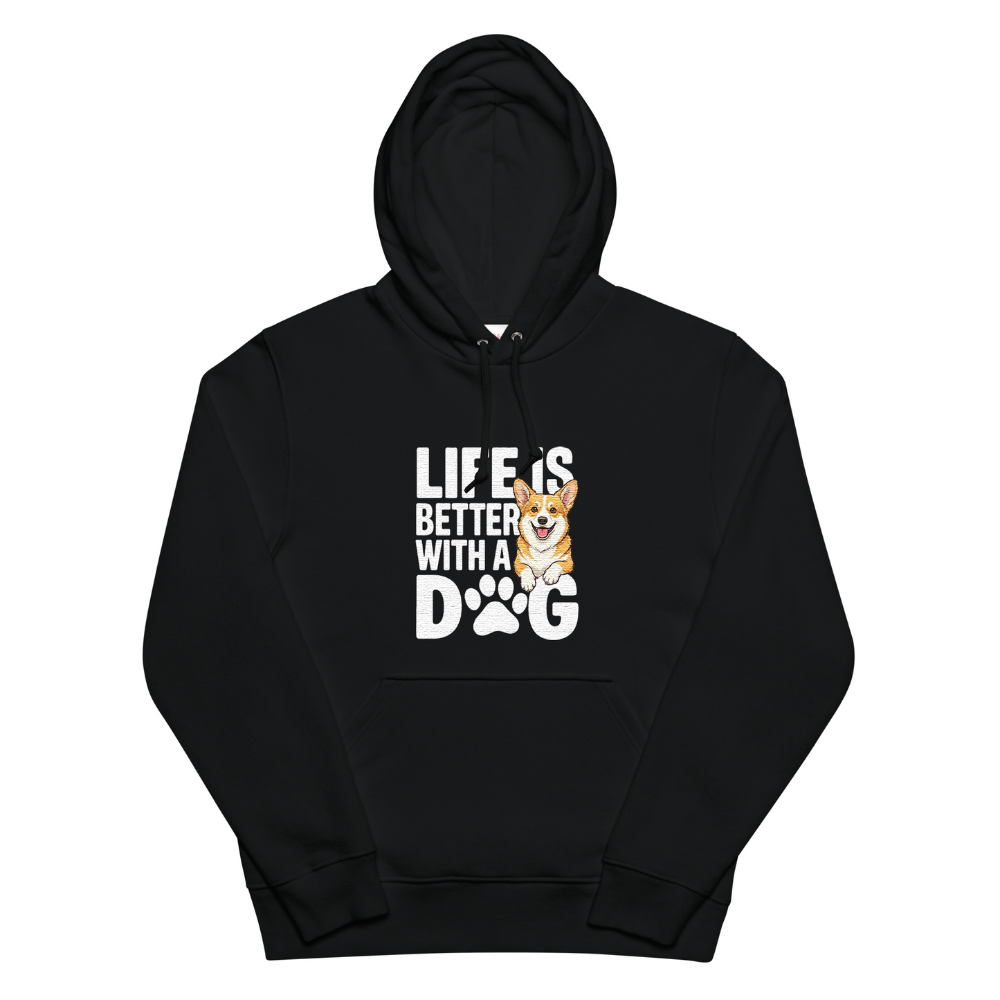 犬 パーカー 犬イラスト いぬ かわいい コーギー Life is better with a Corgi