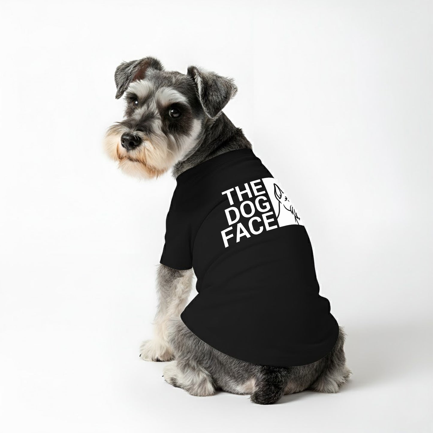 THE DOG FACE ミニチュア・シュナウザーデザイン 犬用Tシャツ ワンちゃんTシャツ 犬服 柴犬Tシャツ｜綿100%・小型～中型犬