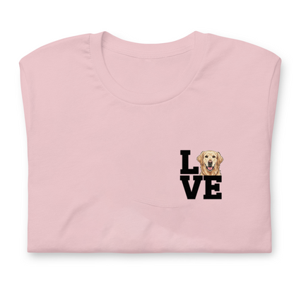 犬 tシャツ 犬イラスト ゴールデンレトリバー Love-Golden｜アダルト&キッズサイズ