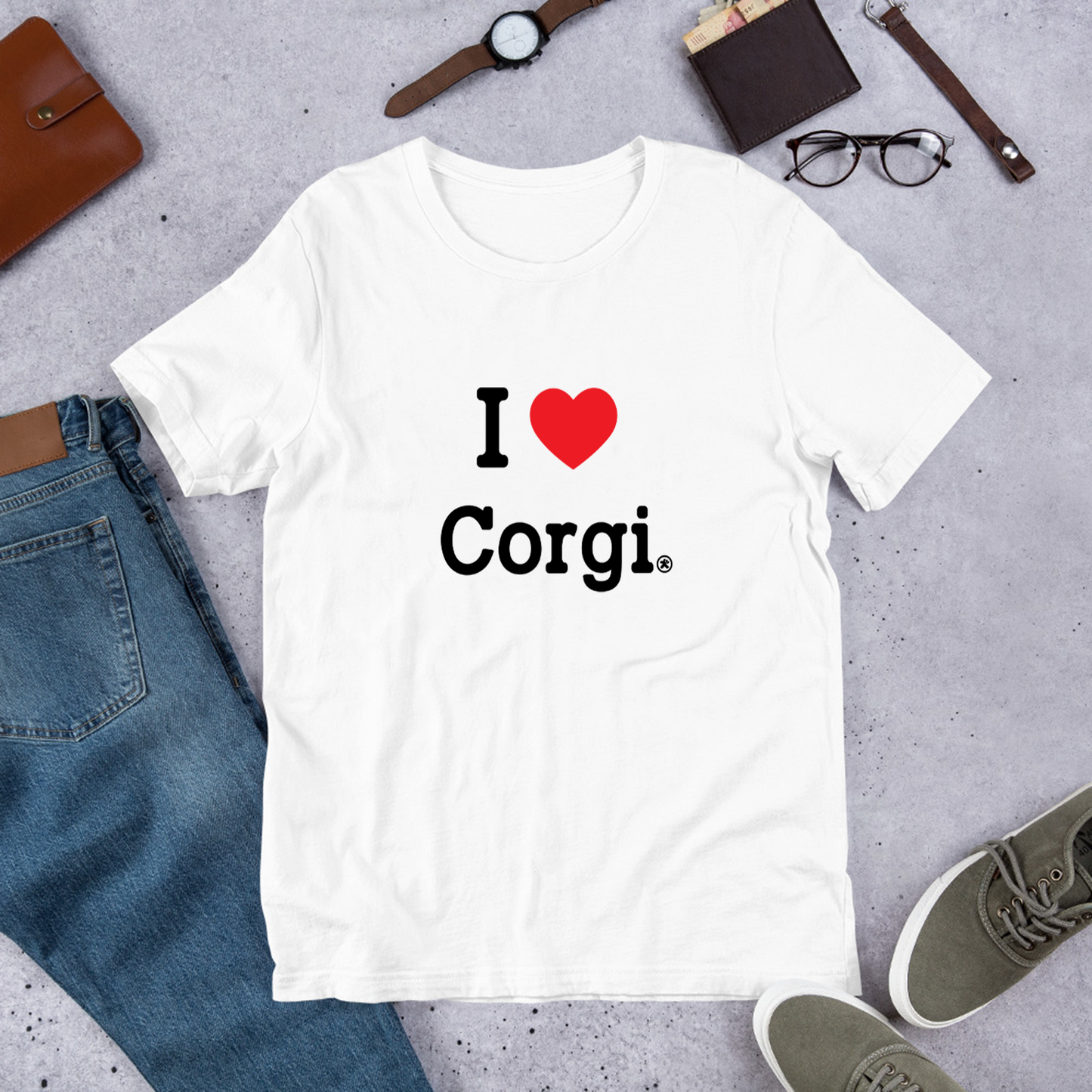犬 tシャツ 犬イラスト コーギーが好き I Love Corgi
