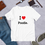 犬 tシャツ 犬イラスト プードルが好き I Love Poodle