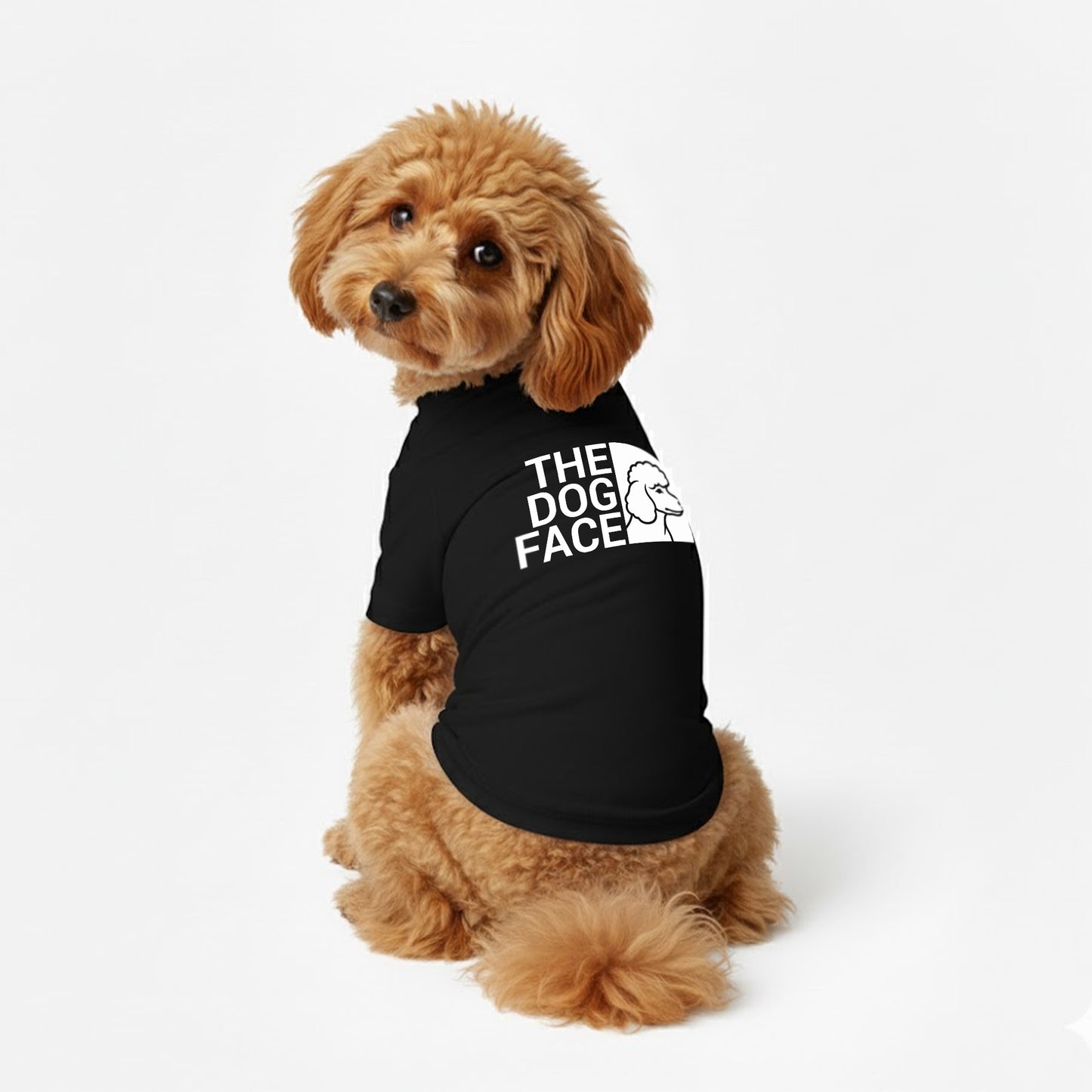 THE DOG FACE Poodle デザイン 犬用Tシャツ ワンちゃんTシャツ 犬服 柴犬Tシャツ｜綿100%・小型～中型犬