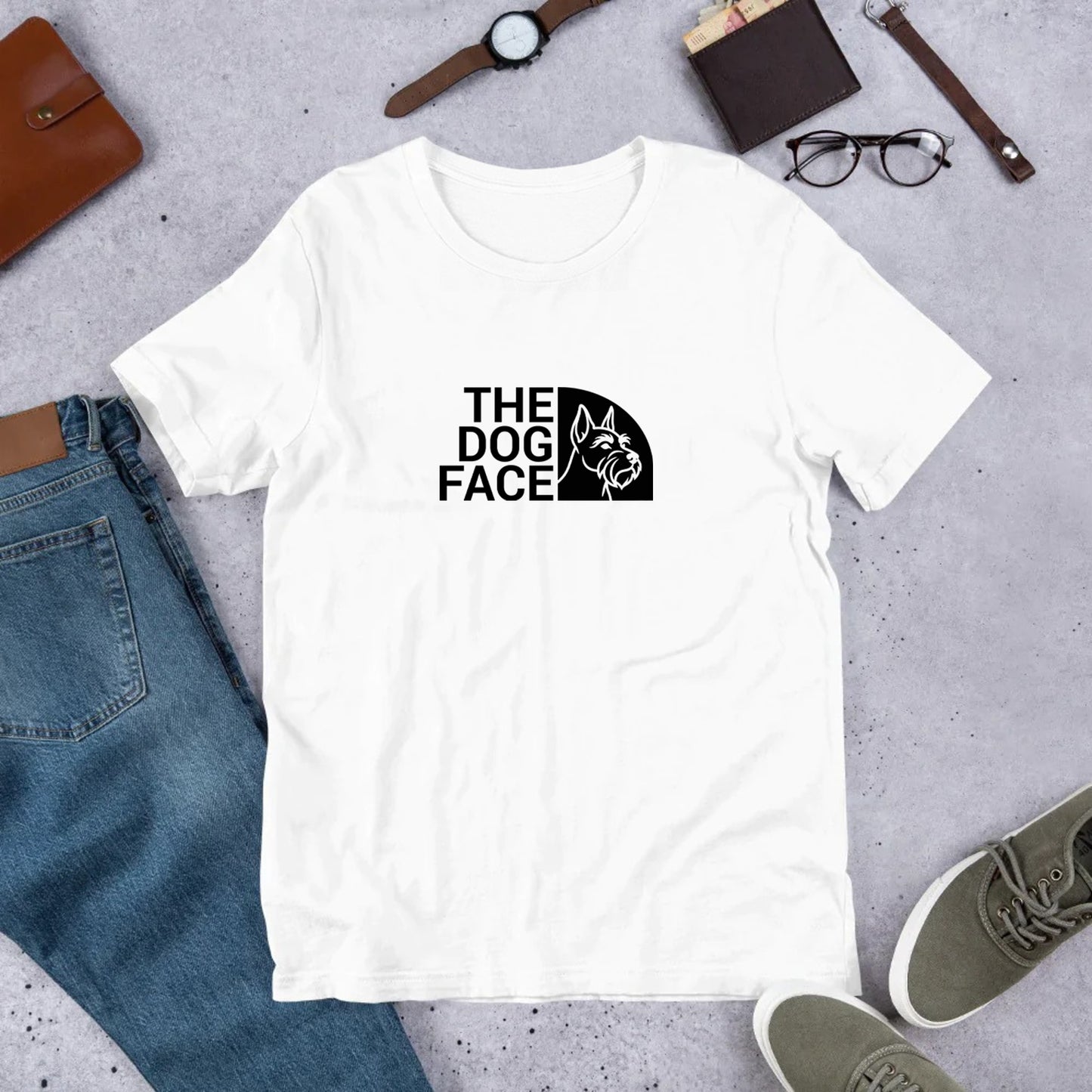 犬 tシャツ 犬イラストTHE DOG FACE ミニチュア・シュナウザーデザイン｜アダルト&キッズサイズ