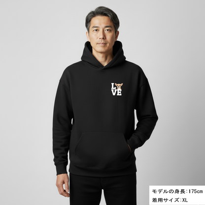 犬 パーカー 犬イラスト かわいい チワワ Love-Chiwawa