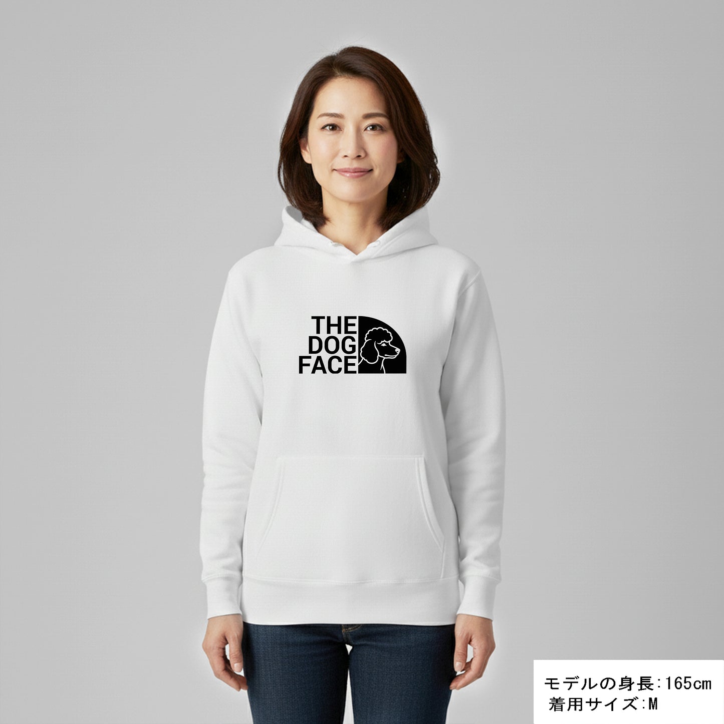 犬 パーカー 犬イラスト いぬ かわいい プードル THE DOG FACE Poodle