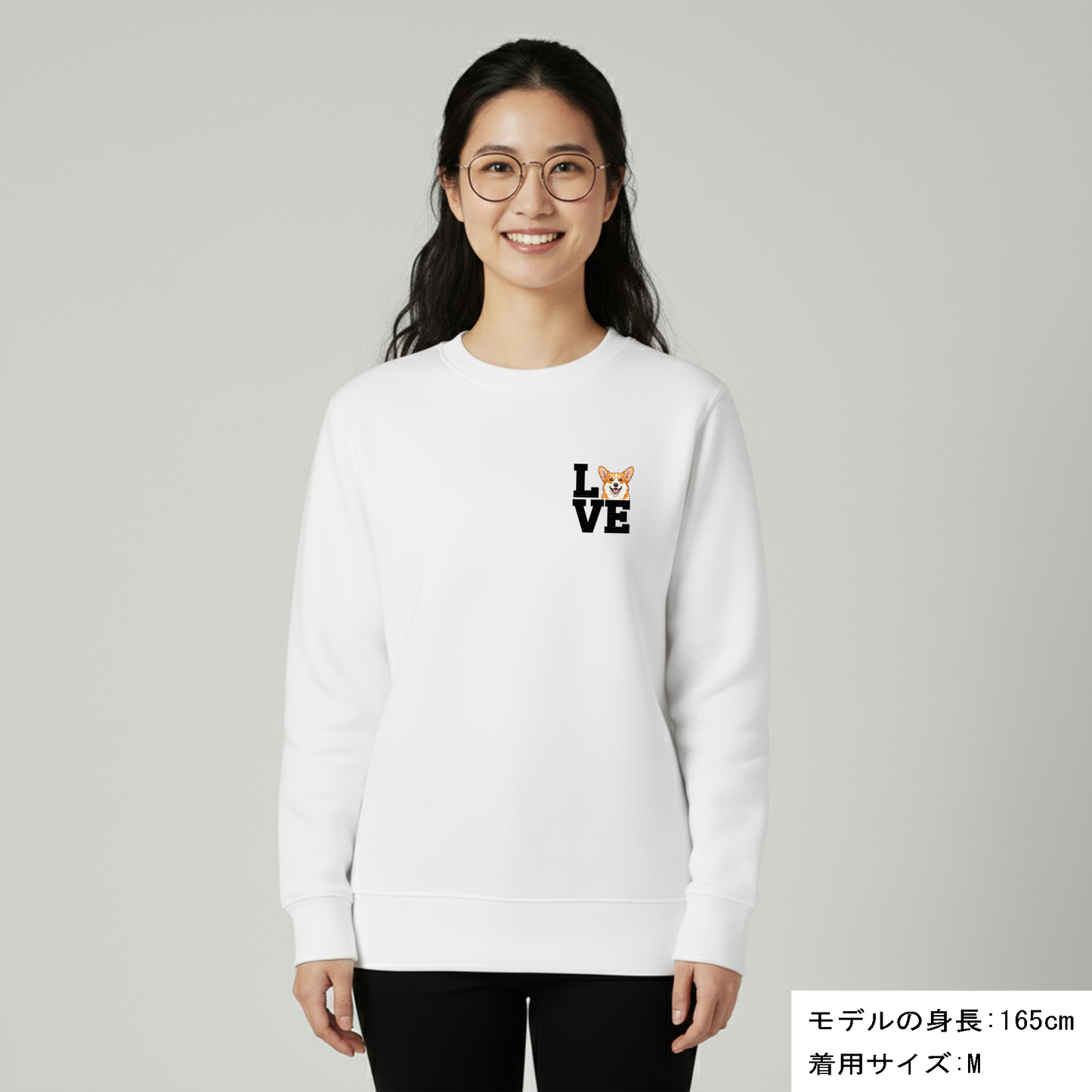 犬 トレーナー いぬ かわいい 犬イラストコーギー Love-Corgi