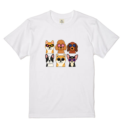 サングラス犬グループ 犬Tシャツ | 夏・おしゃれ好きに人気