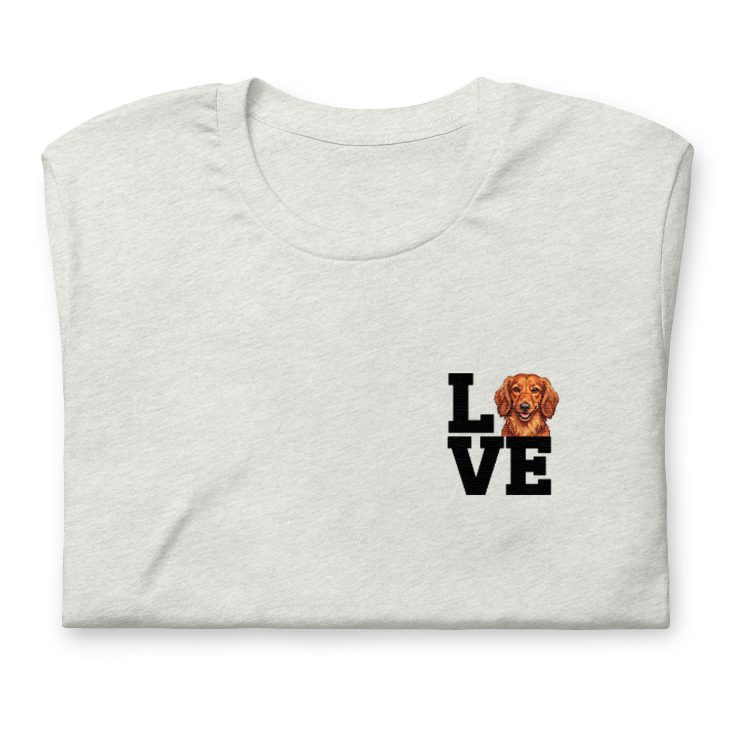 犬 tシャツ 犬イラストダックスフンド Love-Dachshund｜アダルト&キッズサイズ
