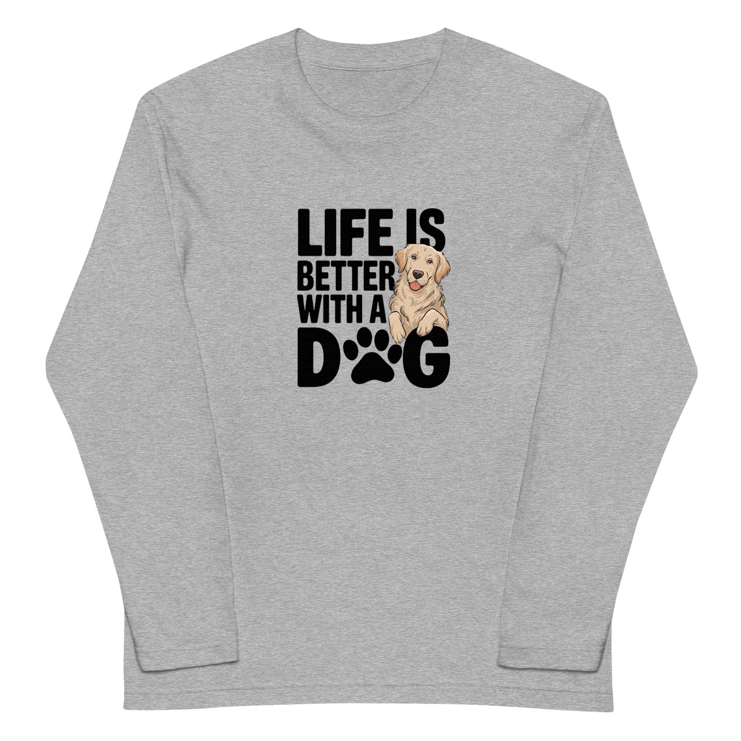 犬 ロン t 犬 長袖 t シャツ いぬ  犬イラスト ゴールデンレトリバー  Life is better with a Golden