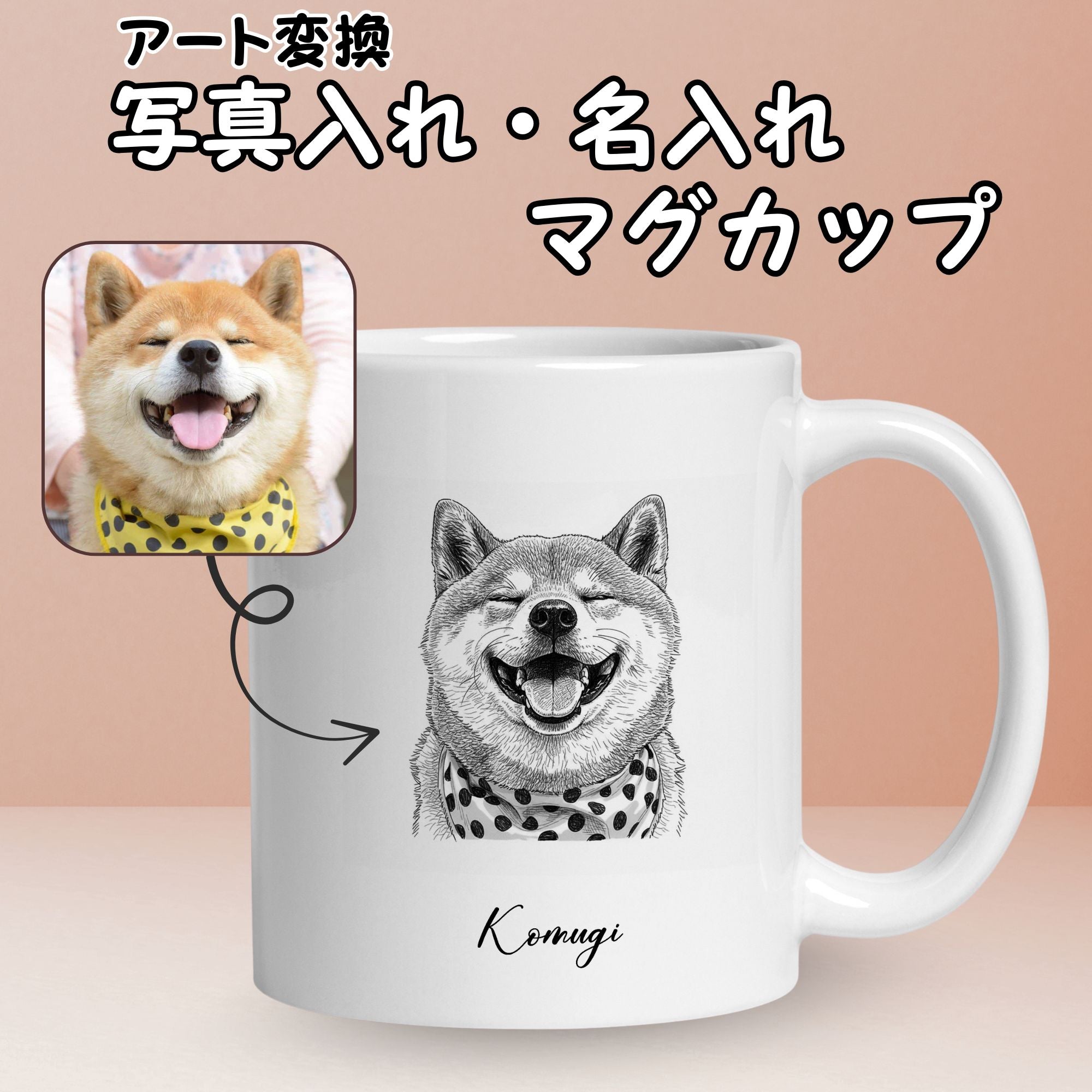 名入れ・写真アート変換｜うちの子マグカップ／inujoy – InuJoy