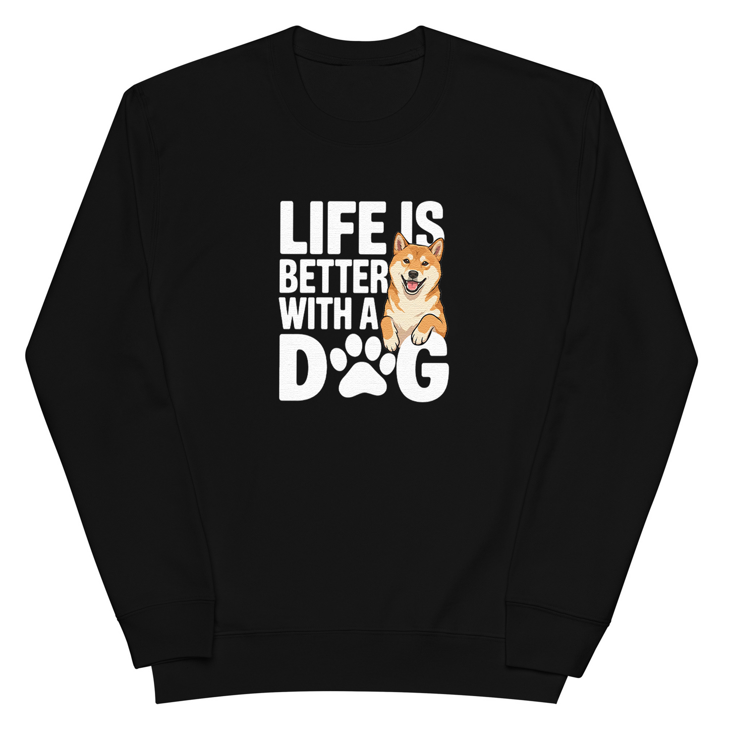 犬 トレーナー いぬ かわいい 犬イラスト柴犬  Life is better with a Shiba