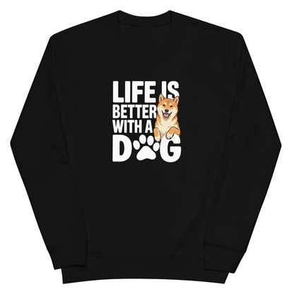 犬 トレーナー いぬ かわいい 犬イラスト柴犬  Life is better with a Shiba