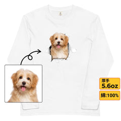 【写真入れ】中から飛び出すうちの子 オリジナＴシャツ ル 写真プリント お誕生日 クリスマス 母の日プレゼント ペット猫 犬 名入れ カスタマイズ