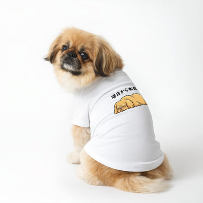 ペキニーズ犬デザイン 犬用Tシャツ ワンちゃんTシャツ 犬服 柴犬Tシャツ｜綿100%・小型～中型犬
