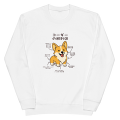 犬 トレーナー いぬ かわいい 犬イラストコーギーの解剖図