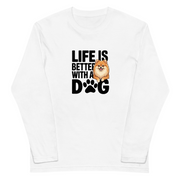 犬 ロン t 犬 長袖 t シャツ いぬ  犬イラスト ポメラニアン  Life is better with a Pomeranian