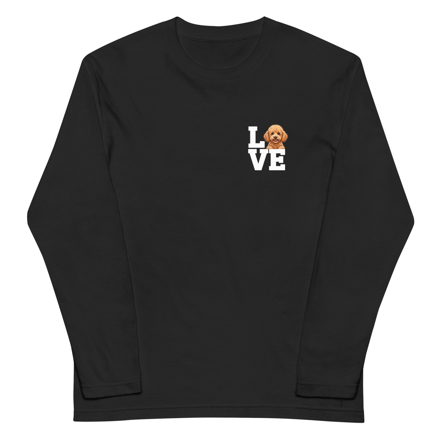犬 ロン t 犬 長袖 t シャツ いぬ  犬イラスト プードル Love-Poodle