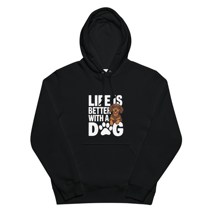 犬 パーカー 犬イラスト いぬ かわいい ダックスフンド  Life is better with a Dachshunds