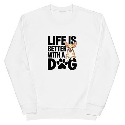 犬 トレーナー いぬ かわいい 犬イラストチワワ  Life is better with a Chiwawa
