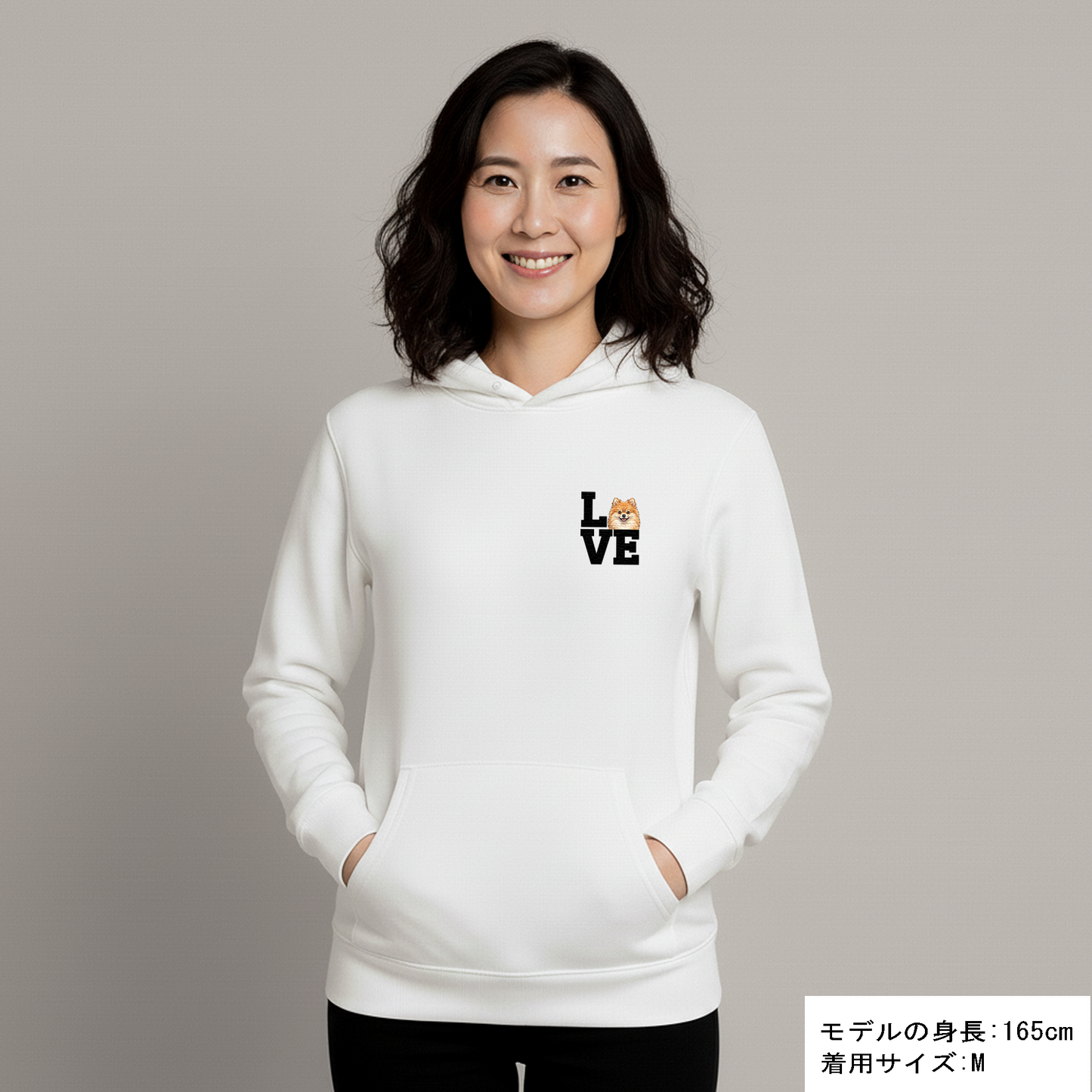 犬 パーカー 犬イラスト かわいい ポメラニアン Love-Pomeranian