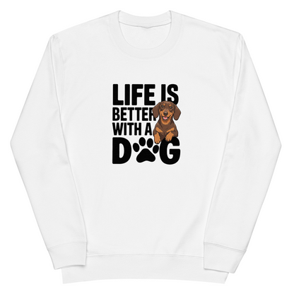 犬 トレーナー いぬ かわいい 犬イラストダックスフンド  Life is better with a Dachshunds
