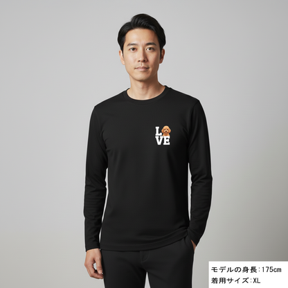 犬 ロン t 犬 長袖 t シャツ いぬ  犬イラスト プードル Love-Poodle