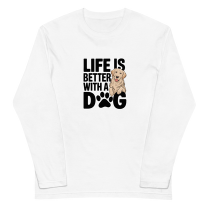 犬 ロン t 犬 長袖 t シャツ いぬ  犬イラスト ゴールデンレトリバー  Life is better with a Golden