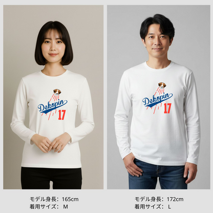 デコピン 犬 ロン t 犬 長袖 t シャツ いぬ  コーイケルホンディエ 大谷 Dekopin