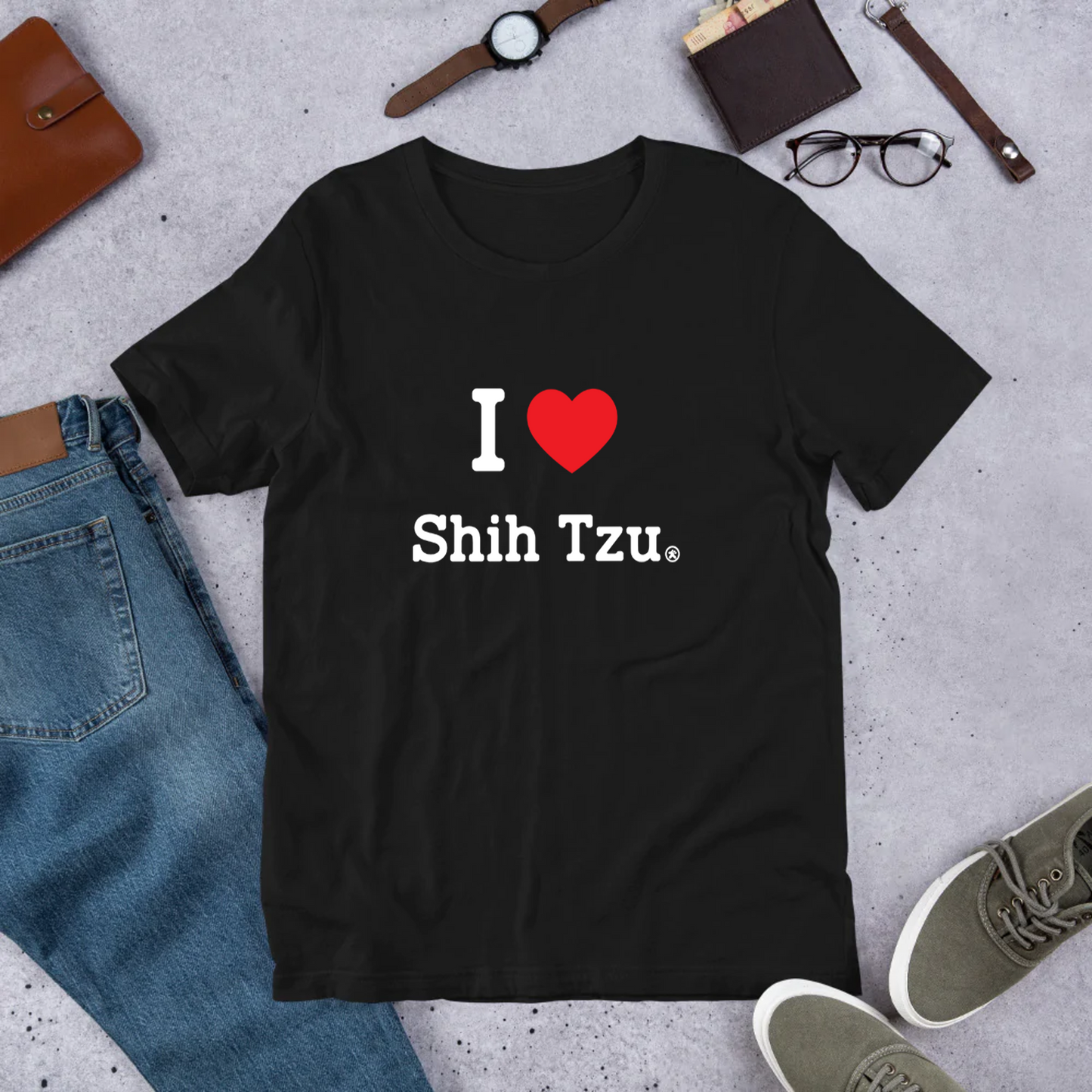 犬 tシャツ 犬イラスト シーズーが好き I Love Shih Tzu