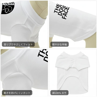 THE DOG FACE Poodle デザイン 犬用Tシャツ ワンちゃんTシャツ 犬服 柴犬Tシャツ｜綿100%・小型～中型犬