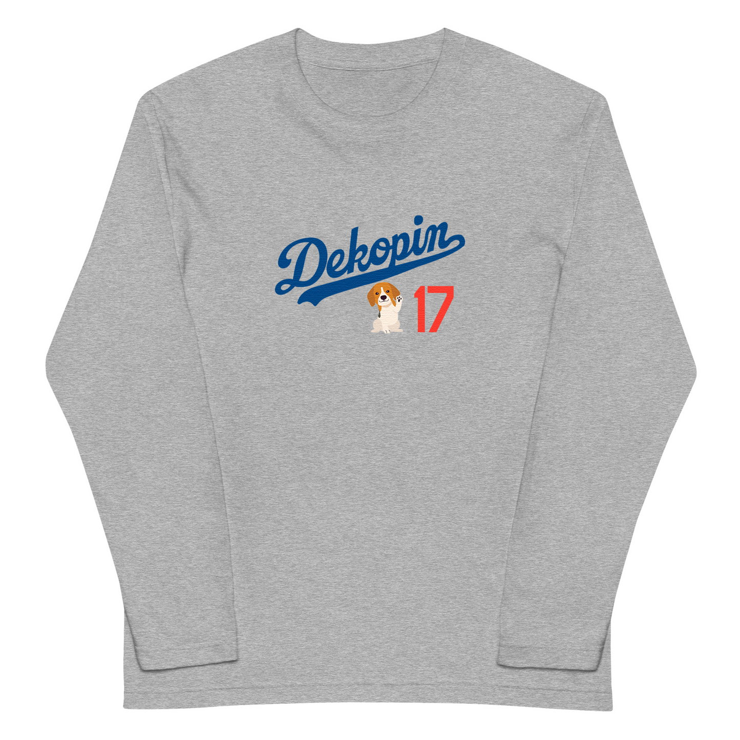 デコピン 犬 ロン t 犬 長袖 t シャツ いぬ  コーイケルホンディエイラスト 大谷 Dekopin2