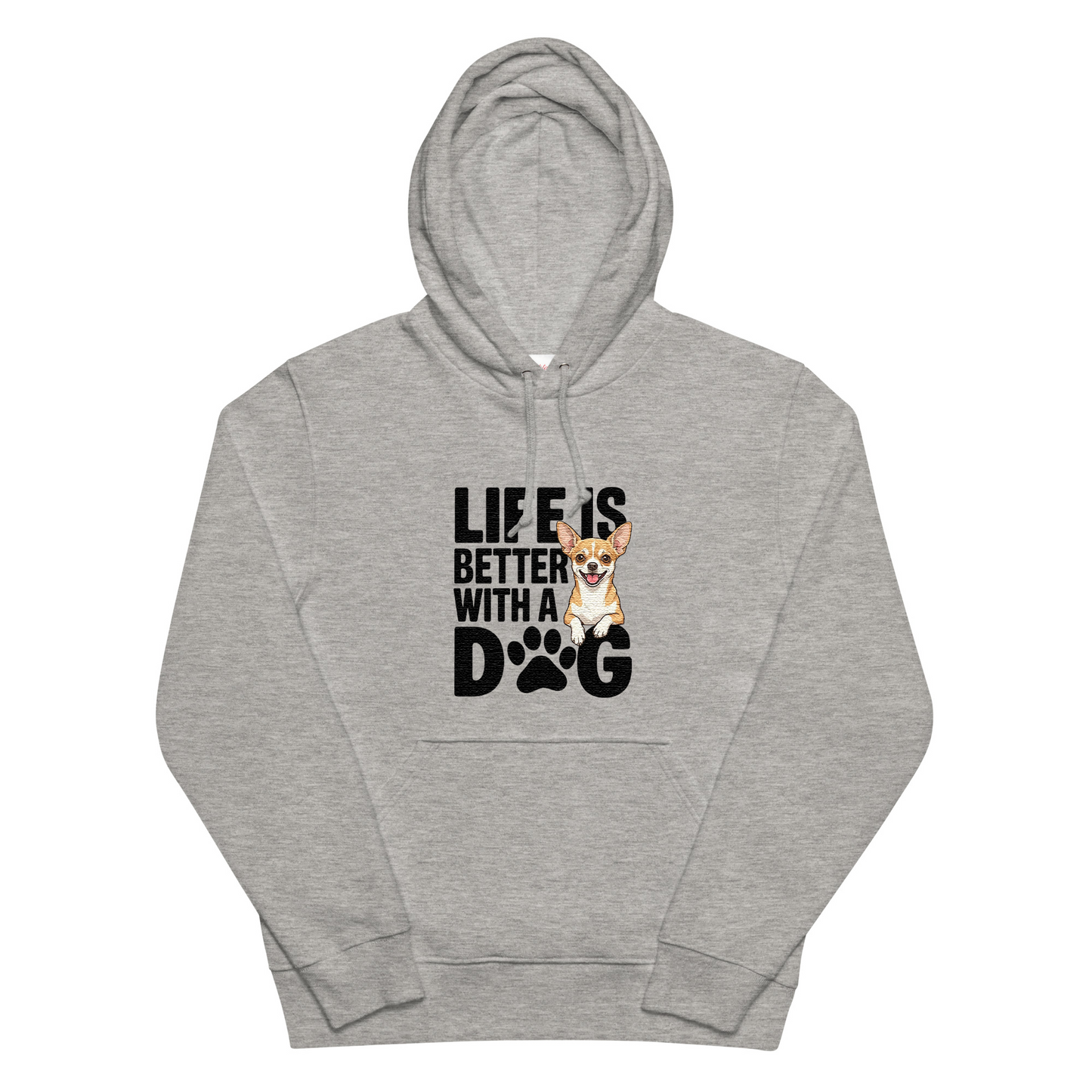 犬 パーカー 犬イラスト いぬ かわいい チワワ  Life is better with a Chiwawa