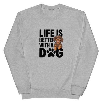犬 トレーナー いぬ かわいい 犬イラストダックスフンド  Life is better with a Dachshunds