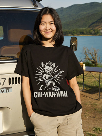 Chi-Wah-Wah チワワ ロック ギター Tシャツ｜犬好き・ロック好き・エレキギター・面白い・かっこいいに人気