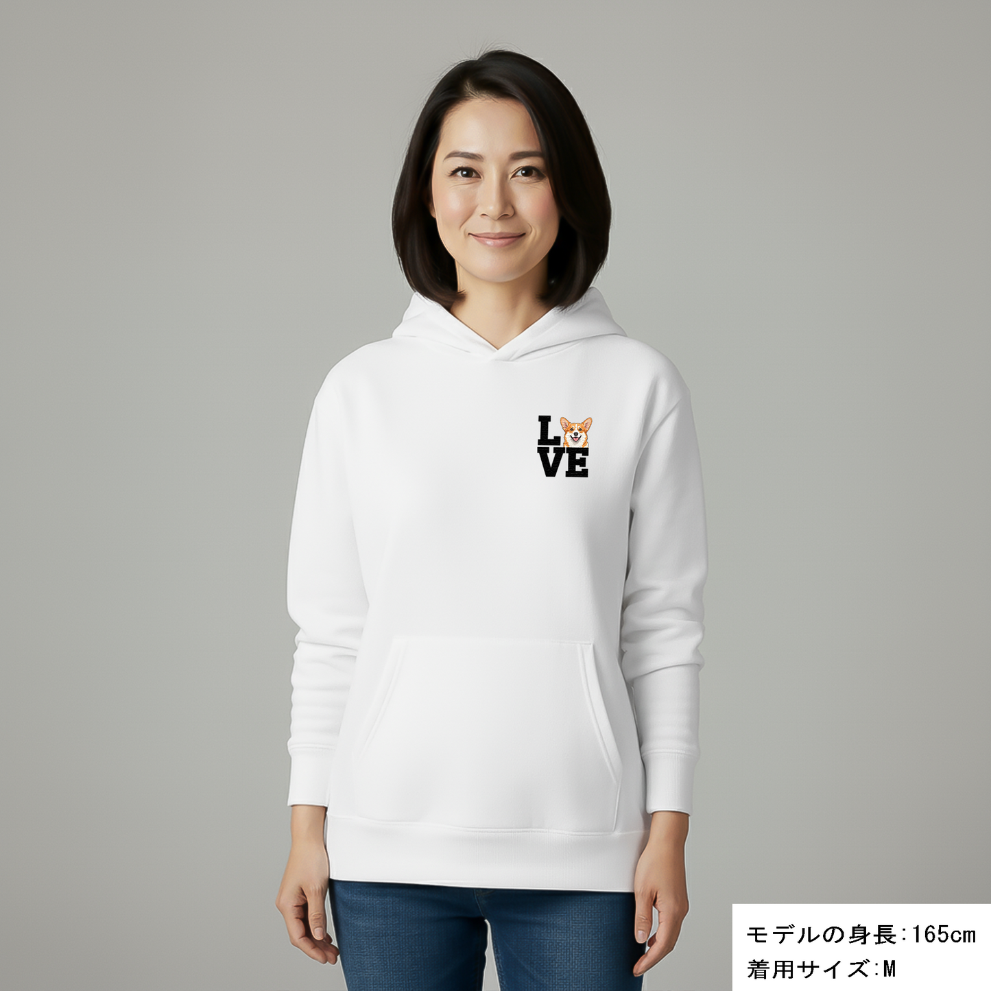 犬 パーカー 犬イラスト いぬ かわいい コーギー Love-Corgi