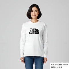 犬 ロン t 犬 長袖 t シャツ いぬ  犬イラストプードル THE DOG FACE Poodle