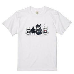 犬ジャズバンド ポメラニアンTシャツ | 音楽好き・犬好きに人気