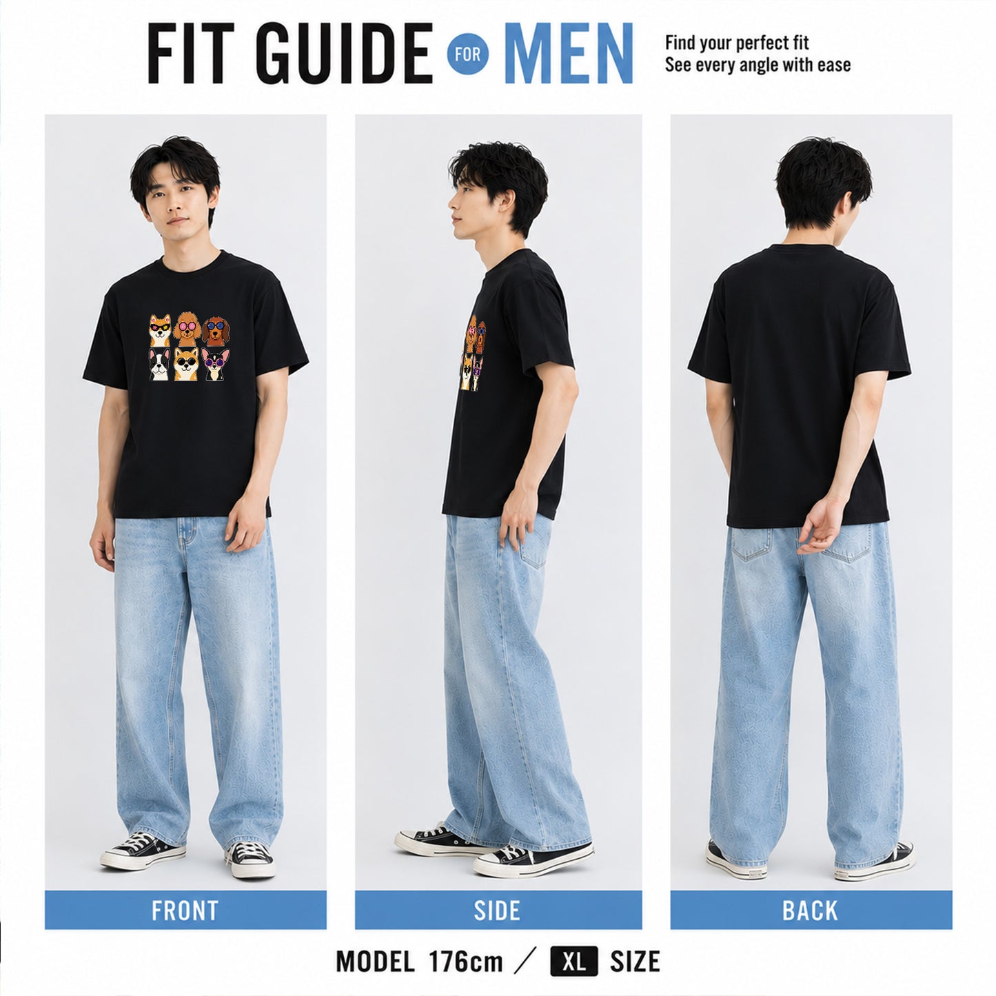 サングラス犬グループ 犬Tシャツ | 夏・おしゃれ好きに人気