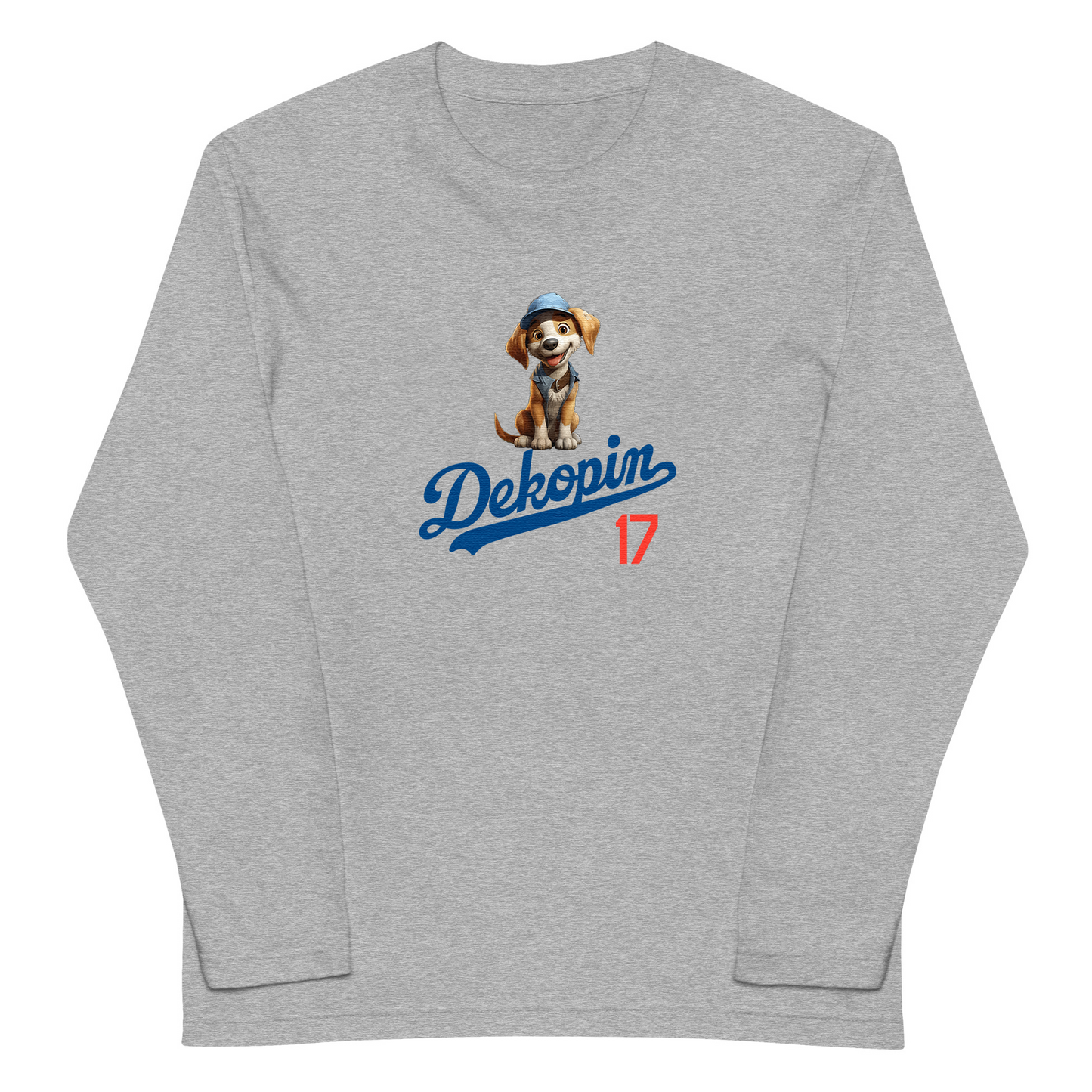 デコピン 犬 ロン t 犬 長袖 t シャツ いぬ  コーイケルホンディエイラスト 大谷 Dekopin3