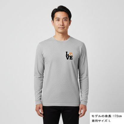 犬 ロン t 犬 長袖 t シャツ いぬ  犬イラスト  ポメラニアン Love-Pomeranian