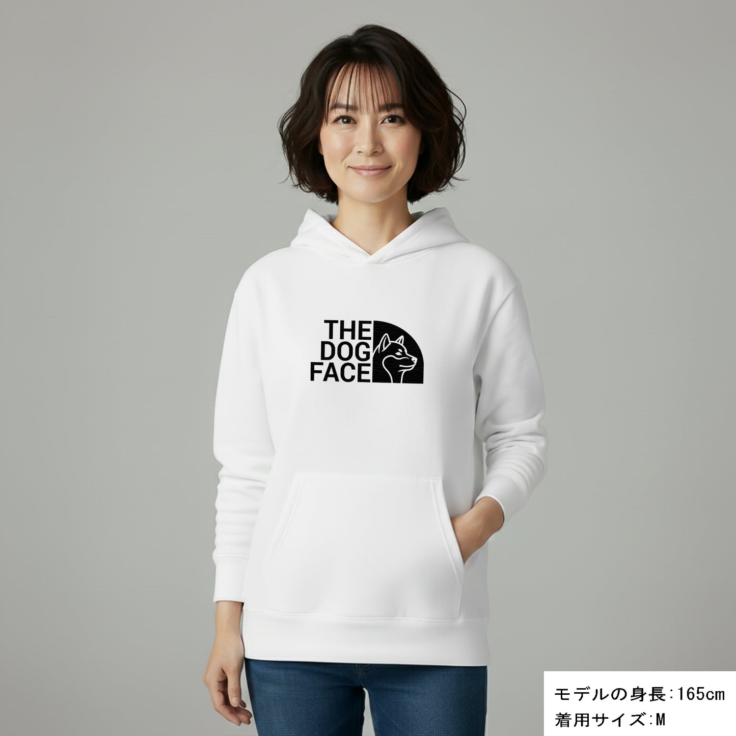 犬 パーカー 犬イラスト いぬ かわいい 柴犬 THE DOG FACE Shiba