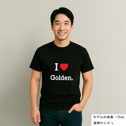 犬 tシャツ 犬イラスト ゴールデンレトリバーが好き I Love Golden